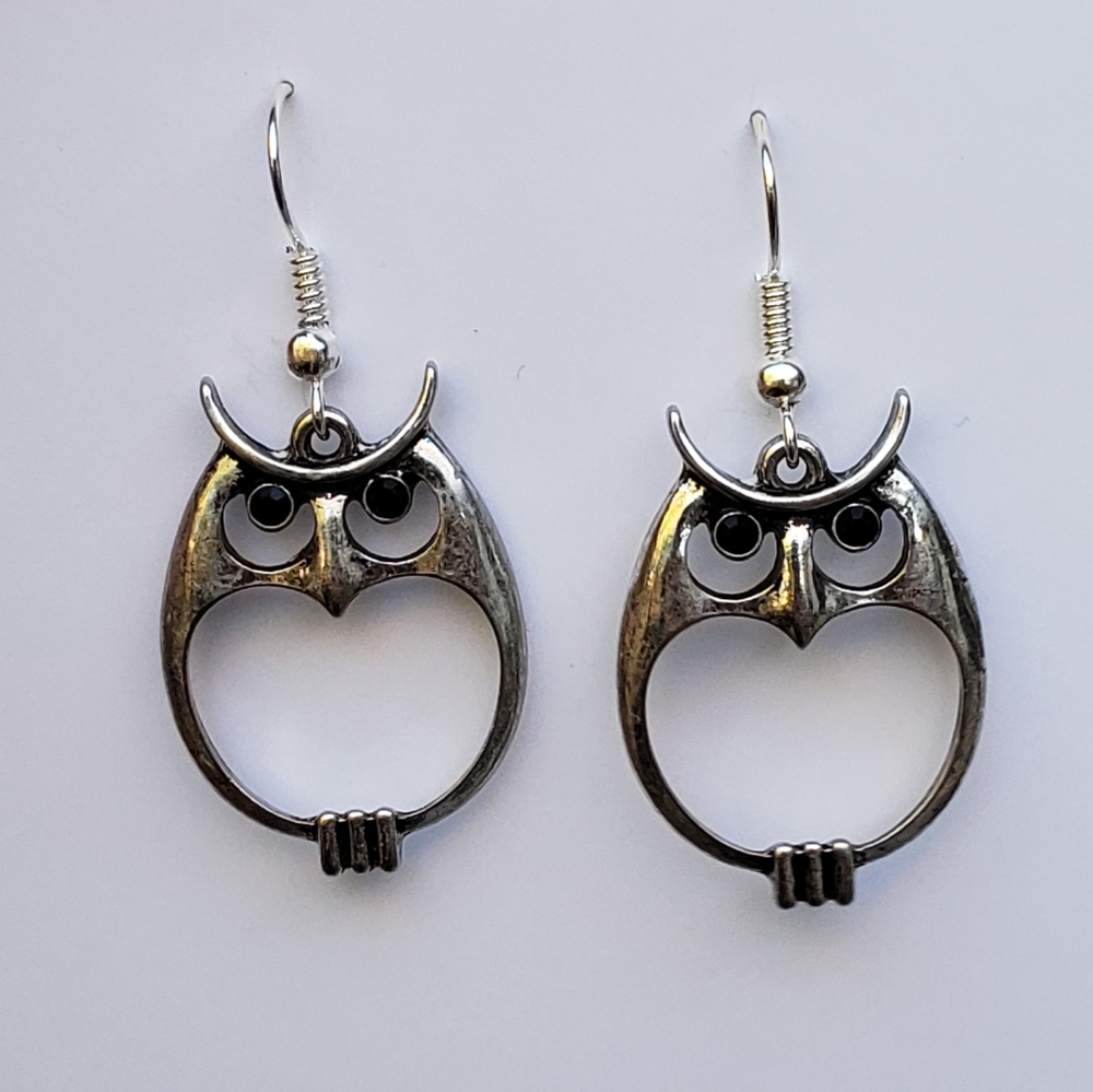 Upcycled Owl Earrings
